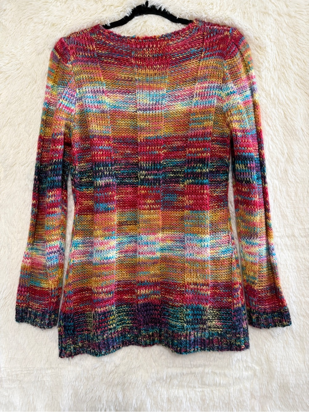 Papillon Womens Y2K Whimsigoth Rainbow Loose Knit Tunic Sweater M Fairy Grunge - Picture 4 of 6
